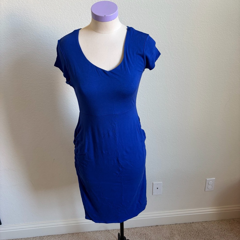 Blue maternity dress
